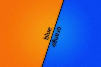 Blue Orange White Wallpaper