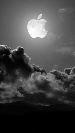 Apple Logo Moon Wallpaper iPhone