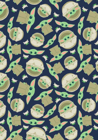 Baby Yoda Cartoon Wallpaper