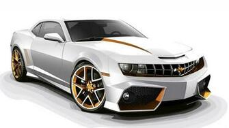 Chevrolet Camaro White 3d HD Car Wallpaper