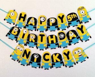 Despicable Me Minion BirtHDay Banner By Luvbugboutique14 On