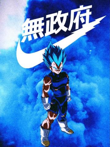 Ssgss Vegeta Nike Dragon Ball Super Artwork Art