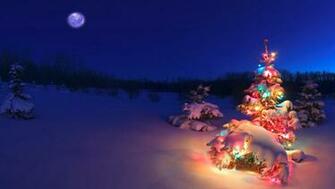 Wallpaper For iPhone Part One Christmas Tree With Snow And Lights