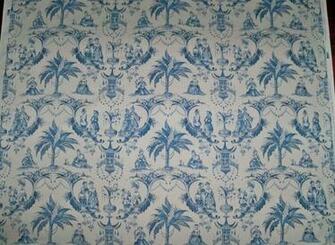 Chinoiserie Fabric Blue White Pc Android iPhone And iPad Wallpaper