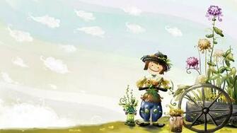 Cute Scarecrow Wallpaper