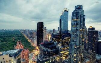 Skyscrapers With A Beautiful Of The Park In Manhattan