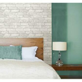 Grey And White Brick Peel Stick Wallpaper Res Wayfair