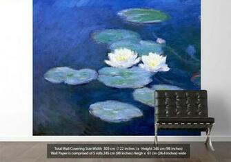 Monet Water Lilies Art Classic Wallpaper Printed Wall Paper