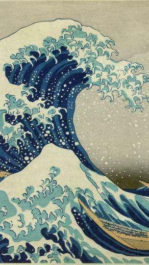 Katsushika Hokusai Japan Art iPhone Wallpaper