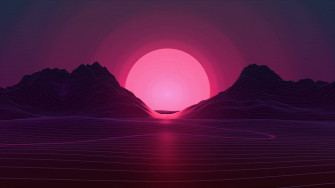 Pink Aesthetic Laptop Design Wallpaper