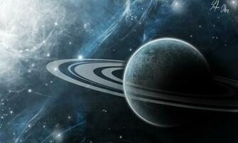 Wallpaper Art Space Universe Planet Saturn Rings