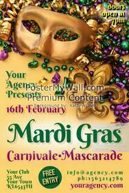 Mardi Gras Poster Templates Postermywall