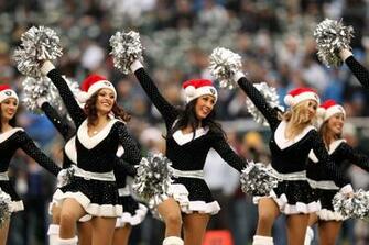 Cheerleader Nfl Football Los Angeles Raiders Christmas F Wallpaper