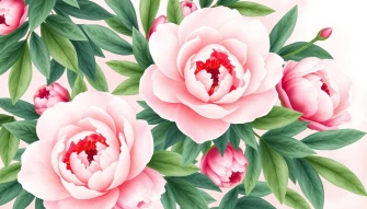 Watercolor Peony Wallpaper