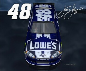 Jimmie Johnson Blue Lowes Outdoor Wallpaper With A Beautiful Ocean