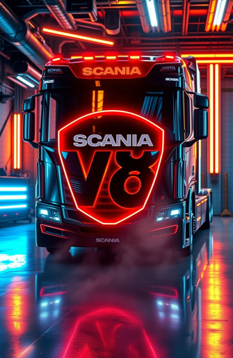 Scania V8 Logo Wallpaper