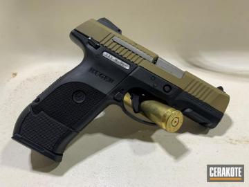 Ruger Sr9c Slide Coated With Coyote Tan Cerakote