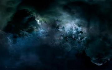 Scientific Planet Nebula Cloud HD Black Wallpaper