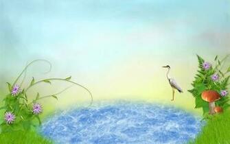 Nature 3d Art Flowers Spring Birds Wallpaper