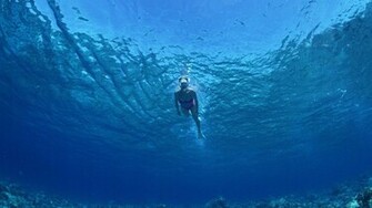 Deep Blue Underwater World Wallpaper