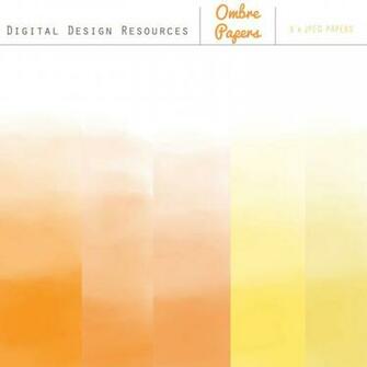 Orange Ombre Background Watercolour