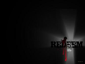 Christian Graphic Redeem Black Wallpaper Background