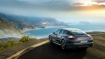A Name Car Parking Beach Sunset Mountain Wallpaper