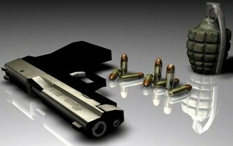 The Gun And Grenade Wallpaper Image Pictures