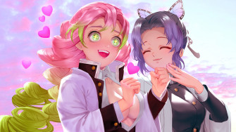 Mitsuri Kanroji Shinobu Kocho Kimetsu No Yaiba 4k Wallpaper