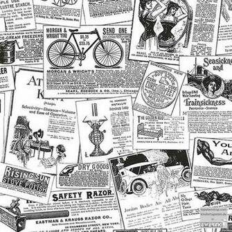 Wallpaper Incomparable Hall Newspaper Pattern