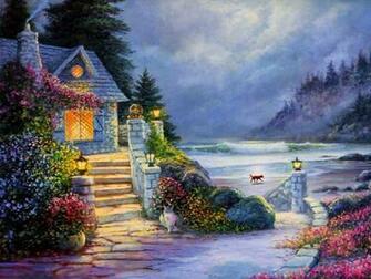 Twilight Cottage Wallpaper Other Desktop Car