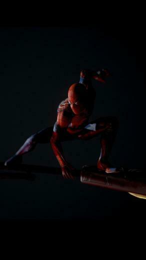 Street Light And Spider Man Dark Art Wallpaper