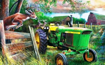 John Deere Tractor HD Wallpaper For Standard