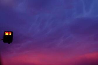 HD Wallpaper Traffic Light At Stop Sky Clouds Pink