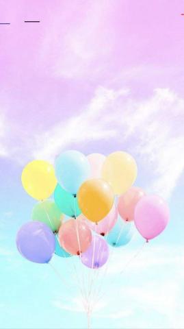 Pastel Balloons Wallpaper Top Background