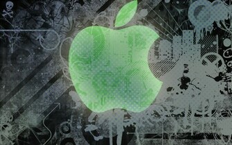 Green Apple Graffiti Wallpaper And Stock Photo