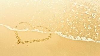 Heart On The Sand Wallpaper