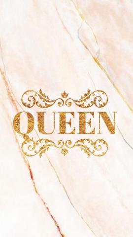 Pretty Positivity Golden Marbled iPhone Mobile Wallpaper Queen