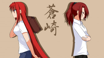 Aozaki Aoko Touko Blue Eyes Crossover Kara No Kyoukai Long
