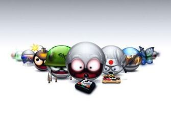 3d Desktop Wallpaper Screensaver Background Smiley Pc Faces