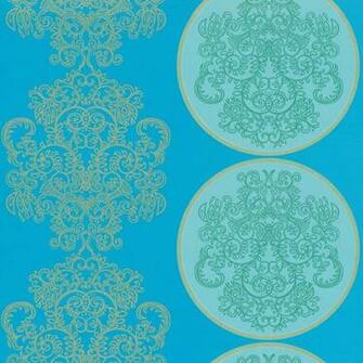 Damask Wallpaper Rich Teal Gold Designer From I Love Uk