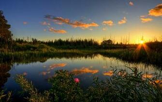 Peaceful Sunset Desktop Wallpaper