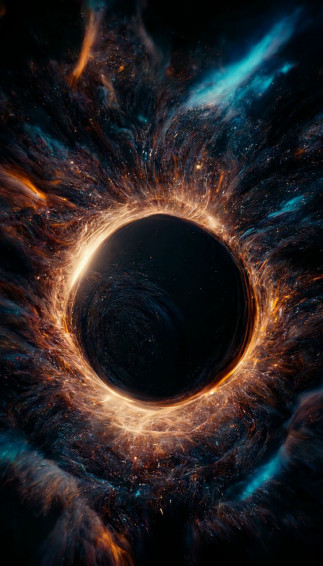 A Black Hole Wallpaper Created By Ai Galaxy Art Space