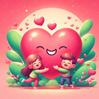 Heart Cartoon Illustration Love Background Image Valentines Day Wallpaper