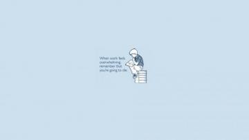 Wallpaper Id Minimalism Light Blue Demotivational