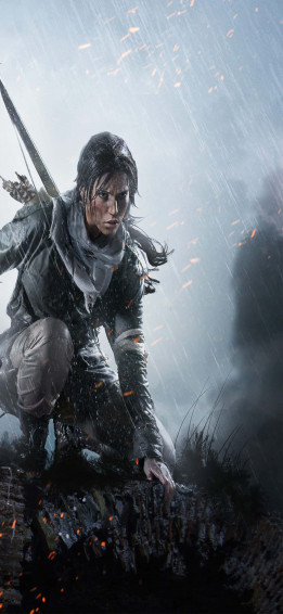iPhone X Rise Of The Tomb Raider Background Wallpaper