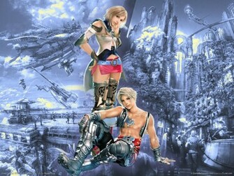 Final Fantasy Wallpaper With A Beautiful Blonde Girl