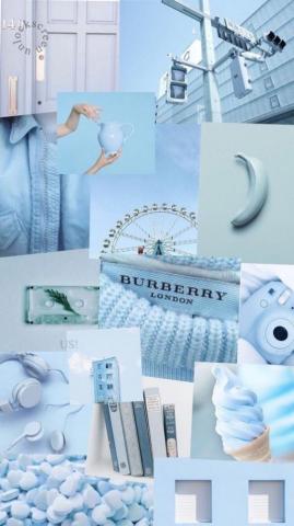 Blue Aesthetic Collage Wallpaper Cool Background