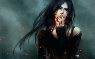 Dark Fantasy Vampire Blood Women Females Girls Wallpaper