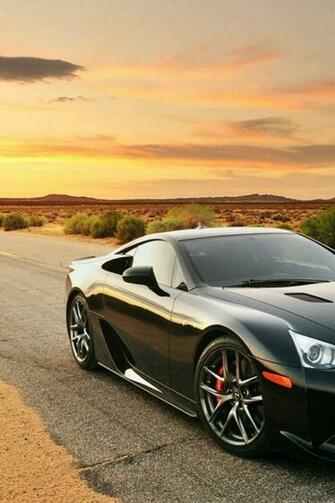 Black Lexus Lfa Desert Road iPhone Wallpaper